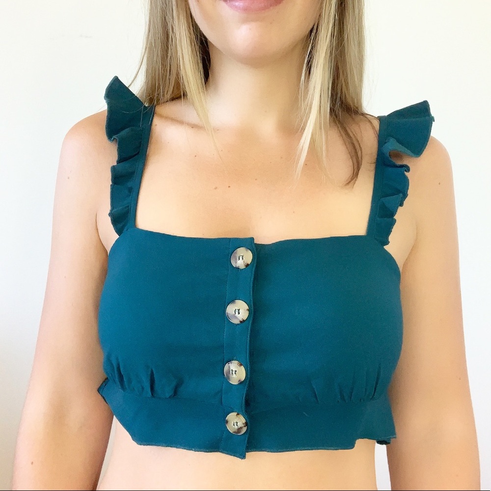 Hey Babe Ruffle Strap Crop Top